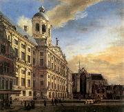 HEYDEN, Jan van der Amsterdam, Dam Square with the Town Hall and the Nieuwe Kerk oil painting picture wholesale